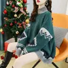 Halv Turtleneck Kvinnors Loose Höst Vinter Kläder Koreansk version av Lazy Hong Kong Smak Retro Sweater Tide 210427