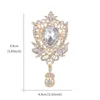 Pins, Broches Weimanjingdian Merk Clear Crystal Rhinestones Teardrop Goud Kleur Verplaatst voor DIY Bruiloft Boeketten Decoratieve sieraden