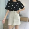 Plus Storlek S-5XL Mini Denim Skirt Kvinnor Vår Sommar Koreansk stil Rosa Vit Svart Hög Midja En Linje Kvinna 210421