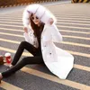 Fashionable bubble hooded down cotton coat ladies Parker Jacket Large Collar Trim Winter Top Warm Fur women Lined puffer Coats 210923