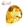 Päronform gul färg naturlig snitt Vacker naturlig citrinkristall ädelsten H1015