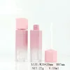 ピンクゴールド10mlリップグロスボトルコンテナの空の正方形の唇 - 光沢チューブ化粧リップ油容器のプラスチックチューブCCD11425