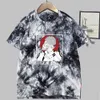 Anime Jujutsu Kaisen Itadori Short Sleeve Round Neck Tie Dye Summer T-shirt Y0809