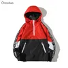 Onnestun hip hop pullover jacka män mode tracksuit casual coat windbreaker streetwear lösa hooded jackor 211110