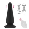 Masaj Ürünleri Titreşimli Butt Plug Vantuz 10 Hızlar G-Spot Prostat Masaj Kablosuz Uzaktan Kumanda Anal Vibratör Silikon Yetişkin Ürünleri Seksi