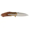 Coltello pieghevole da esterno Browning B55 Gold Tattiche di caccia da campeggio Coltello da sopravvivenza in acciaio al titanio autodifesa