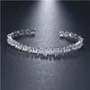 Noble Balgles carré coupe cubique zircone cristal Bracelets Bracelets pour femmes dames filles fête de mariage bijoux de mode bracelet