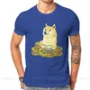 남자 티셔츠 Doge Dogecoin Crypto 가상 통화 Tshirt 달에 대 한 남자를위한 여름 티 티셔츠 참신 디자인 솜털