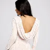 Chic Lace Short/Mini Cocktail Dresses for Women Long Sleeves Sexy Open Back Club Party Gowns Mermaid Bride Prom Robe De Marrige