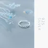 Anello con nodo scavato in argento sterling 100% 925 di moda per le donne Regalo originale di gioielli di dimensioni libere regolabili 210707