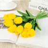 enkele Latex Tulpen Kunstmatige PU bloemboeket Real touch Voor huisdecoratie Bruiloft Decoratieve Bloemen