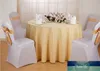 Couverture de Table de mariage de couleur blanche, nappe en Polyester et lin, décoration de Tables rondes pour hôtel, Banquet, fête, vente en gros