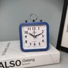 Kare masa saatleri ofis alarmı ev öğrencileri için basit küçük saat