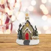 Decoraciones de Navidad Resina Casa Luces LED Luces de Navidad Escena de Navidad Adorno Miniatura Adorno Año 2022 Regalos Noel