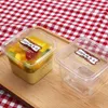 1500 шт. Mini Clear Square Десертные чашки Пластиковые Очки Кубок Мусс Джелли Пудинг Тирамису Кубок Торт Десерты Контейнер