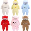 HH bebê inverno quente romper nascido meninas global flanela outono manga longa para menino roupas macacão traje infantil urso pijama 211101