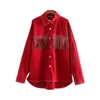 Trafik Kvinnor Stilig Tassel Beaded Oversized Denim Jacket Coat Vintage Fashion Långärmad Frayed Trim Youtherwear Chic Loose Tops 210818