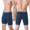 3 pçs roupa interior esportiva masculina longa boxers de seda gelo macio e confortável absorção de suor secagem rápida correndo anti abrasão perna short283h