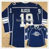 # 21 Mike Blunden # 19 alicea Syracuse Crunch Hockey Jersey bianco blu ricamo cucito personalizzato qualsiasi numero e nome