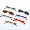 20% OFF Luxury Designer New Men's and Women's Sunglasses 20% Off frameless wood spring leg tide frame glasses