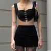 Traf Crop Tank Tops For Girls Corset Top Y2k Women Gothic Clothing Vintage Aesthetic Sexy Chest Binder Bra 25544A 210712