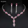 pink wedding jewelry sets