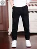 4-18T Ragazzi Casual Pants Cargo Pantaloni Primavera Autunno Grandi tasche Biancane Black Bianco Pantaloni Khaki per studenti di alta qualità 220222