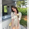 Elegancka sukienka Vingate Kobiety z krótkim rękawem Slim Kwiatowy Sukienka Szyfonowa Sukienka Kawaii Dla Kobiet Koreański Styl Lato Chic 210521