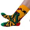 Ethnic Clothing 3 Pairs/pack Women Socks African Print Striped Lattice Design Colorful Soft Leisure Skateboard Funny Gift Multicolor