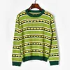 Summer Fresh Hit Color Love Green Crop Pullovers Fashion Elegant All-match Thin Sweaters Temperament Office Lady Knit Tops 210525