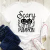 Women's T Shirts Women's T-Shirt Cartoon Tops Tshirt hösten Autumn Tees Trend Women Happy Halloween Thanksgiving Graphic Print Kvinna