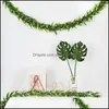 Couronnes de fleurs décoratives fournitures de fête de fête maison jardin artificielle Eucalyptus verdure vignes plante saint valentin toile de fond arc mur