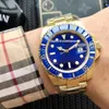 15 stylów Luksusowe zegarki 116618 Data 40mm A2813 Automatyczne męskie Zegarek Czarny Dial Ceramiczny Bezel Żółty Złoty Bransoletka Gents Rejsa