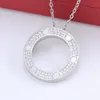 Collana con ciondolo coppia in acciaio inossidabile al titanio per coppie Love Diamond Cubic Pendenti Collane Anniversario Regali di San Valentino per Boyf