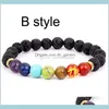 7 Chakra Stones Natuurlijke Essentiële oliën Zelfvertrouwen Holistische aromatherapie Lava Stone Mala Meditatie Juxao Charmarmbanden PIW50