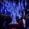 Strings Waterproof LED Meteor Shower Garland Holiday Strip Light Outdoor Fairy Lights for Garden Street Dekoracja Bożego Narodzenia