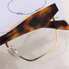 Modeontwerper Women Metal Frame 63WV Cat Oogvorm Optische bril Duidelijke lens Eyewear Trend vintage stijl anti-ultraviolette bescherming komt met case