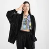 Folds Design Bluzka Damskie Lato V-Neck Duży rozmiar Pojedynczy Koszula z długim rękawem Single Female Moda 5E101 210427