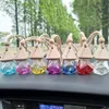 Car Perfume Bottle Pendant Essential Oil Diffuser Colorful Hanging Container Clothes Ornaments Air Freshener Pendants Empty Glass Bottles fragrance