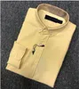 2021 새로운 판매 유명한 망 셔츠 탑 작은 말 품질 자수 블라우스 셔츠 긴 소매 솔리드 컬러 슬림 피트 캐주얼 비즈니스 의류 긴팔 셔츠