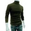 Herrenpullover Herbst Winter Herren Turtscheck Feste Farbe Pullover Männer Kleidung Slim Fit Male Strickpullover Pull Homme 294