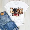 Camiseta para mujer Lady Lady Béisbol Mamá Leopardo Fútbol Imprimir Ladies Verano T Tshirt Para Mujer Femenina Top Camisa Ropa Gráfico