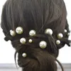 Headpieces 18 pcs Europeia casamento pérola pinos de cabelo nupcial acessórios para a noiva dama de honra meninas