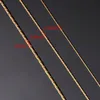 Hänghalsband 5 meter/parti 0,6 mm/0,8 mm/1 mm/1,2 mm rostfritt stål små guldkabelkedjor för DIY -smycken som gör grossistbulkkedja