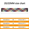 Samsung 22mm 20mmの時計ストラップXS S M L XLサイズフィラメント編まれたカラフルなシングルループの腕時計の腕時計を防水する