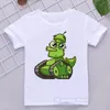 10 pezzi = 1 pacchetto all'ingrosso T-shirt per ragazzi di recente divertente serbatoio stampa grafica abbigliamento per bambini maglietta di moda estiva maglietta per ragazzo hiphop top simpatico cartone animato per ragazzi vestiti