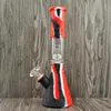 2021 Bongo Beaker Glass Bong Glass Water Bongs Recycler Percolador Petróleo Rigs Tigela 14.4mm Silicone Silicone Fumar Bubleu Cachorro Hookahs