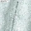 Zevity Kobiety Moda Kwiatowy Drukuj Luźna Bluzka Kobieta V Neck Soft Satin Kimono Koszulka Casual Retro Lato Blusas Topy LS9397 210603