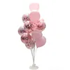 Błyskotliwość Confetti Lateksowe Balony Romantyczny Party Dekoracje Ślubne Dekoracje Baby Shower Urodziny Decor Clear Powietrza Balon 11 sztuk / partia