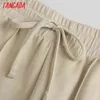 女性販売ベージュの長いズボンヴィンテージスタイルの段階の腰の女性のズボンPantalon JE13 210416